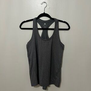 YOGALICIOUS | gray loose fitting yoga racerback tank top